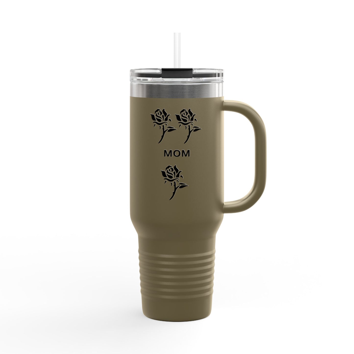 Custom Rose Mom Insulated Travel Mug - 40oz