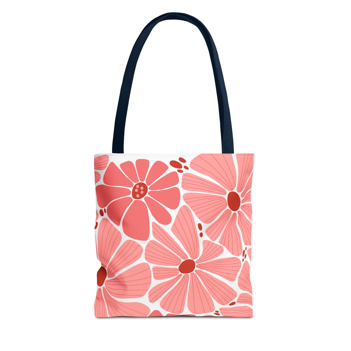 Floral Canvas Tote Bag - Pink Bloom Design