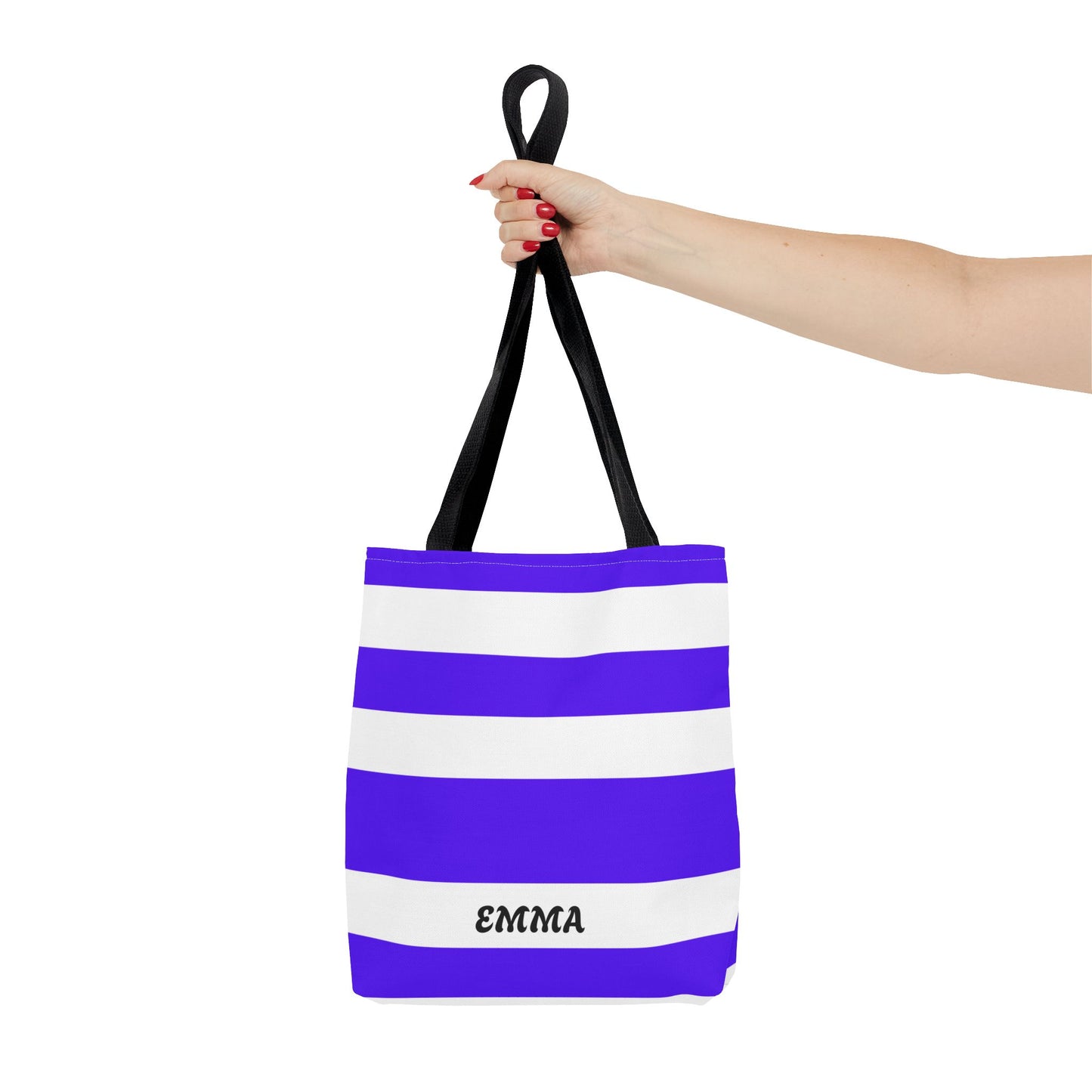Personalized Striped Tote Bag - Custom Name Tote