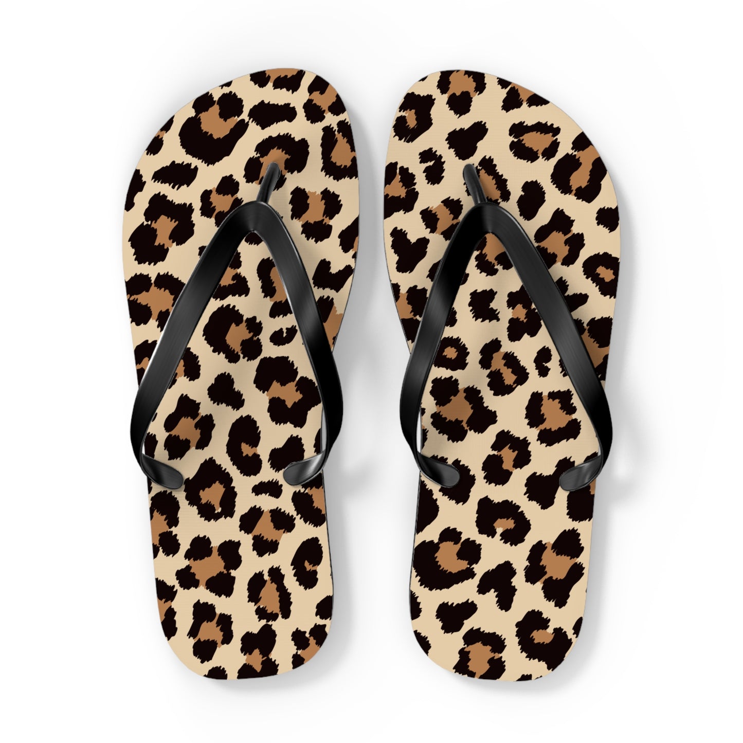 Leopard Print Flip Flops - Trendy Summer Sandals for Beach Days & Casual Outings