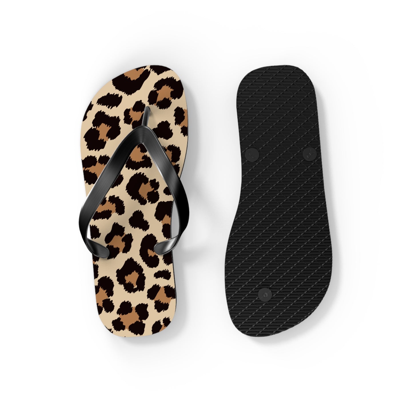 Leopard Print Flip Flops - Trendy Summer Sandals for Beach Days & Casual Outings