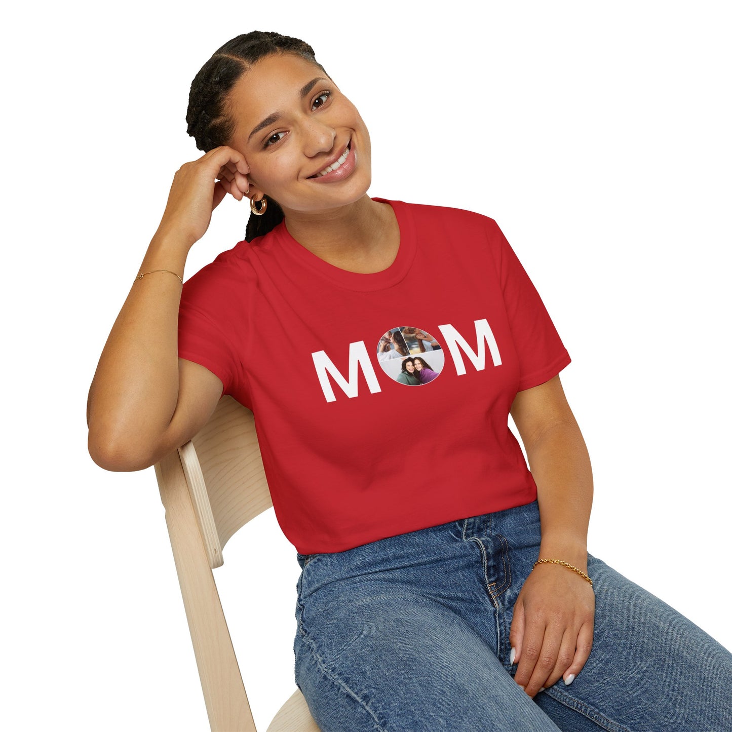 Personalized MOM Photo T-Shirt | Tee for Mother's Day & Family Gifts