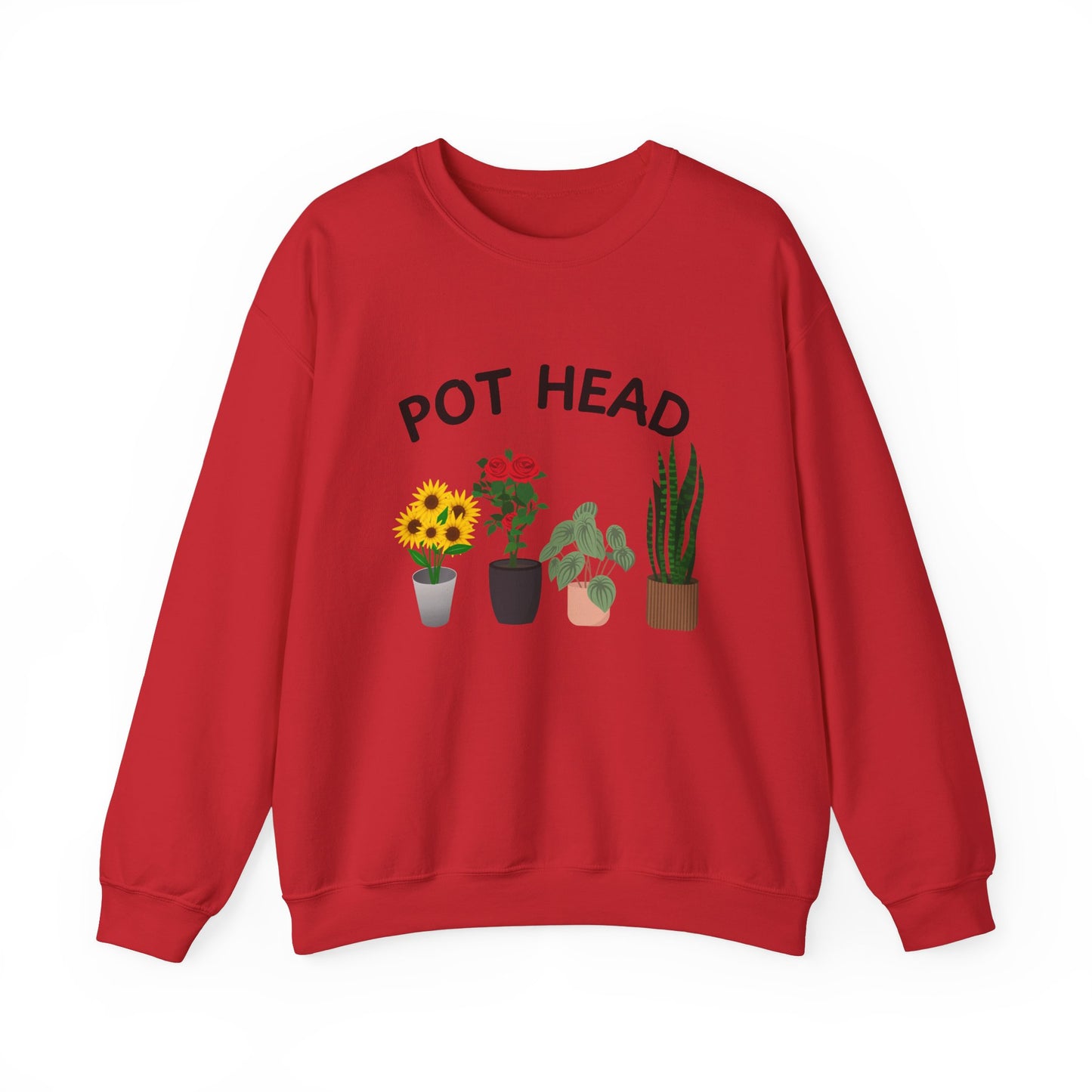 Pot Head - Funny Gardening and Plant Lover Swatshirt