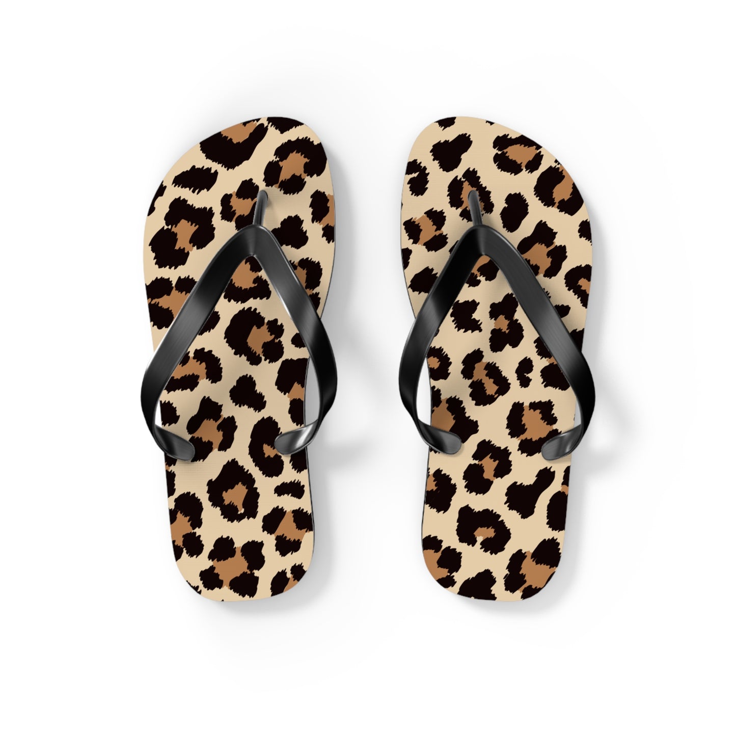 Leopard Print Flip Flops - Trendy Summer Sandals for Beach Days & Casual Outings