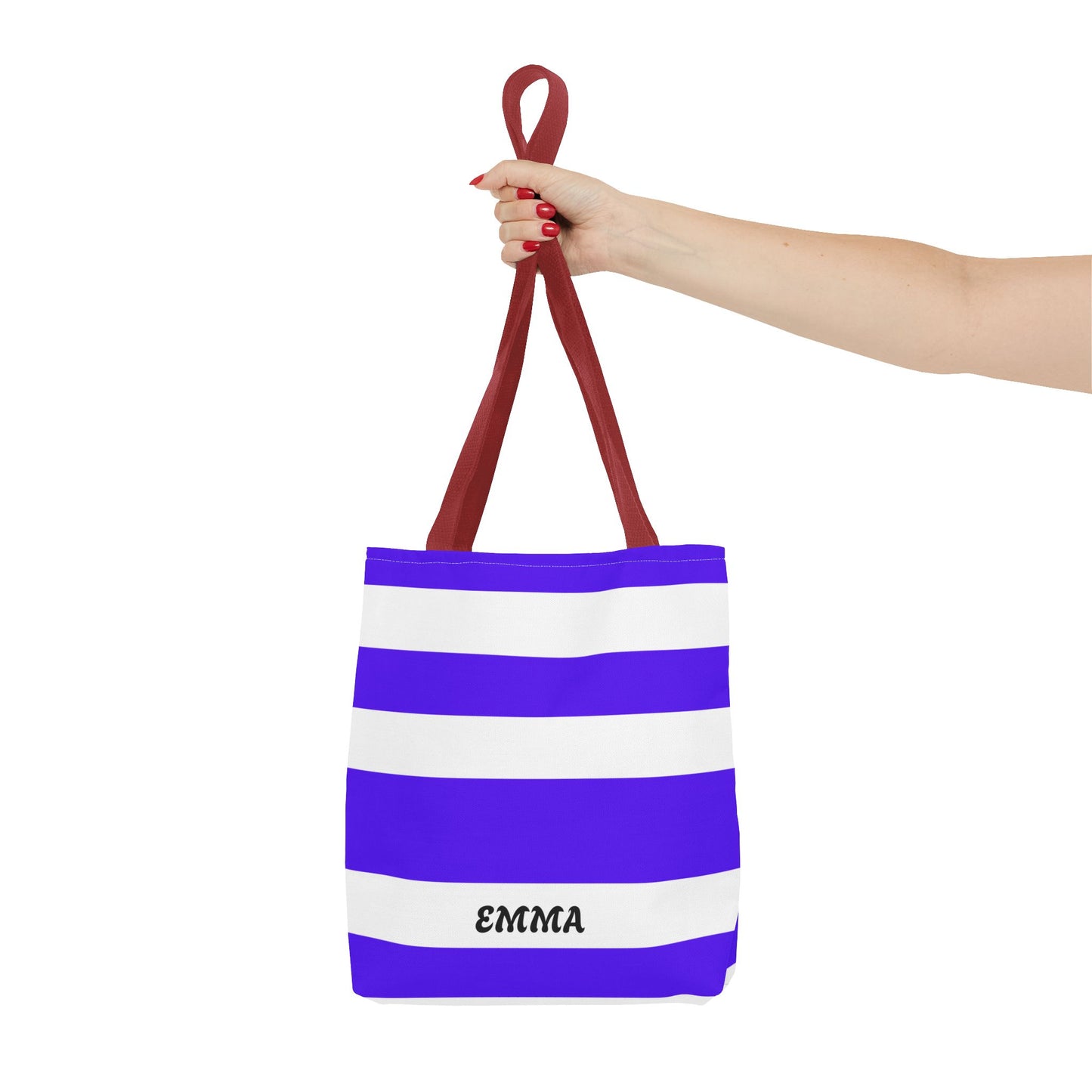 Personalized Striped Tote Bag - Custom Name Tote