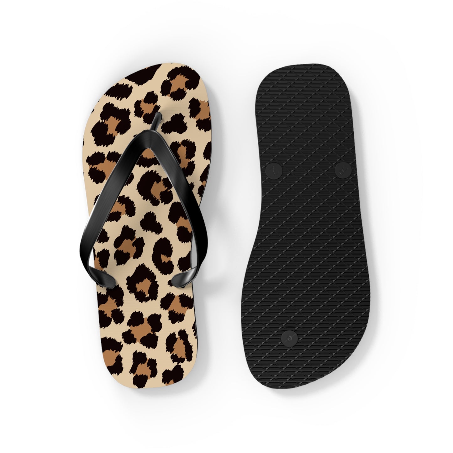 Leopard Print Flip Flops - Trendy Summer Sandals for Beach Days & Casual Outings