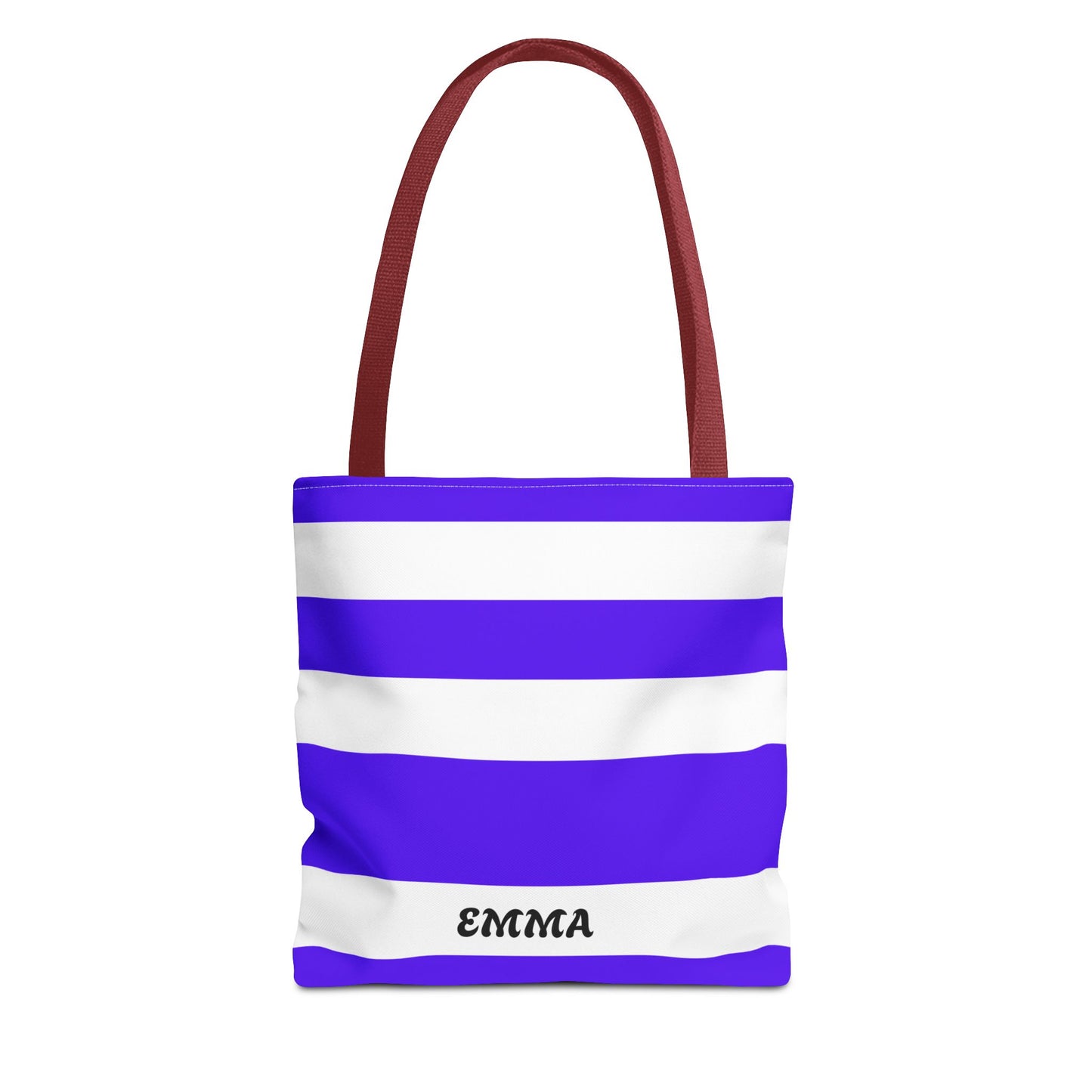 Personalized Striped Tote Bag - Custom Name Tote