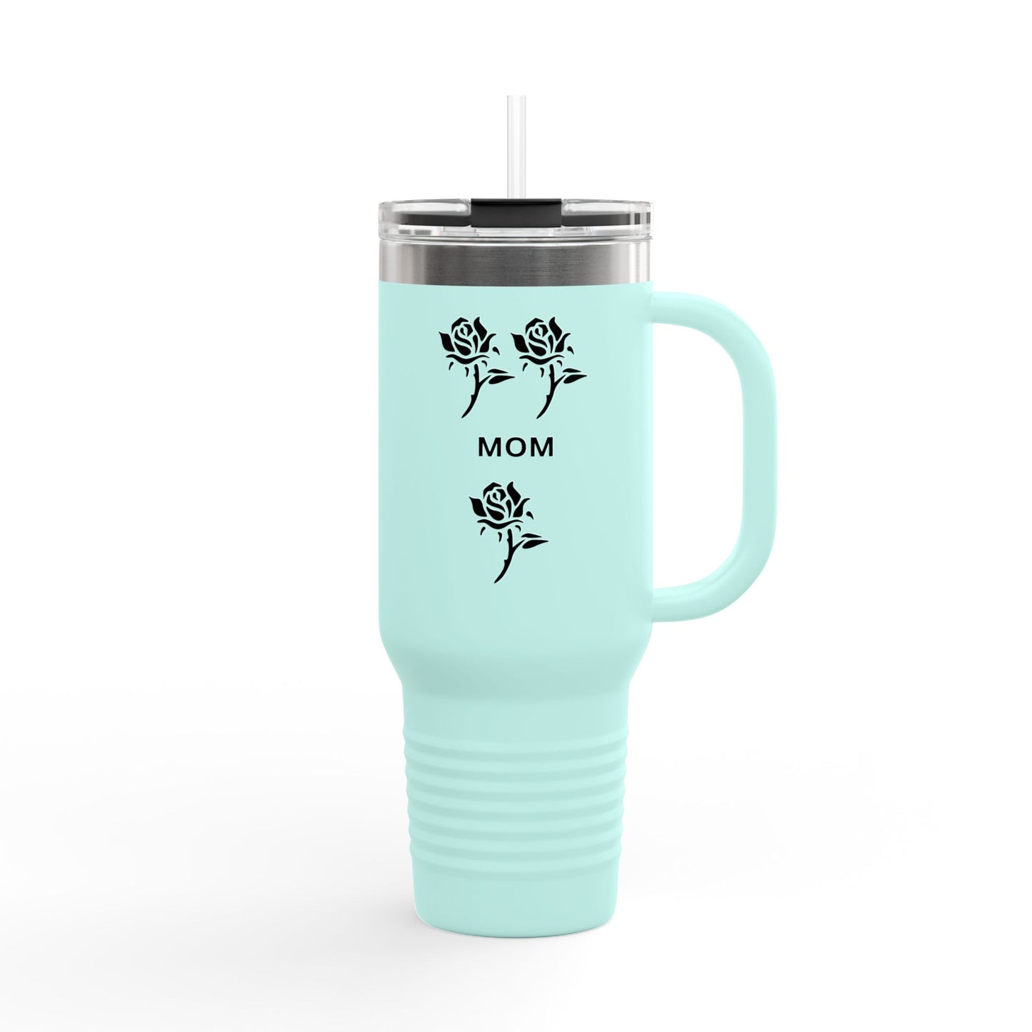 Custom Rose Mom Insulated Travel Mug - 40oz