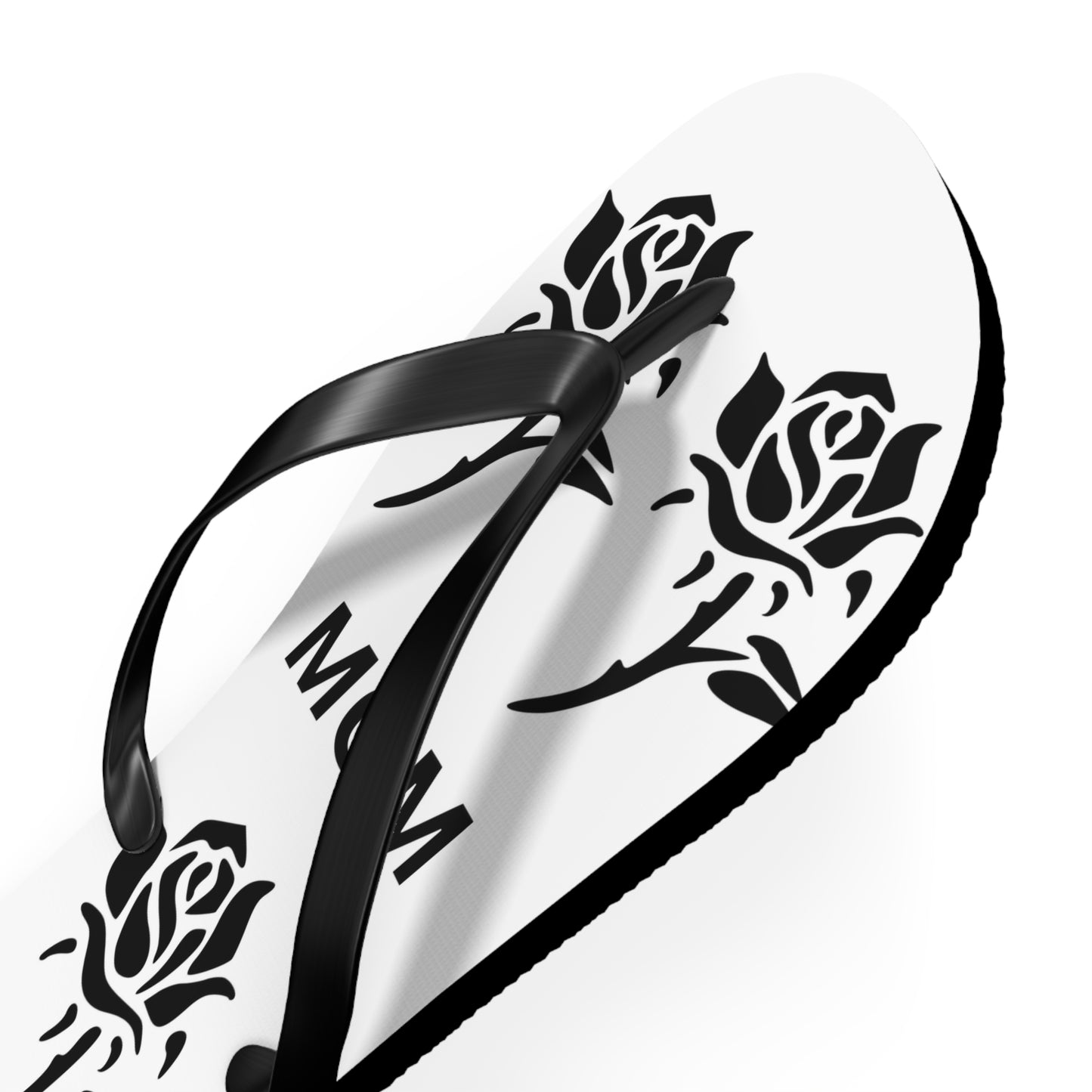 Custom Mom Flip Flops - Rose Design for Summer Comfort