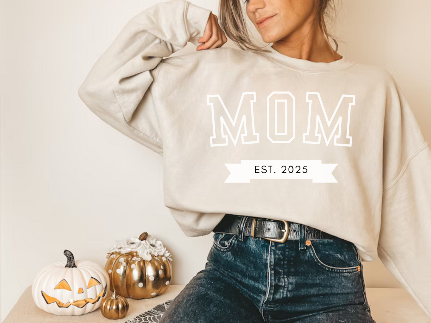Mom Est New Mom Sweatshirt