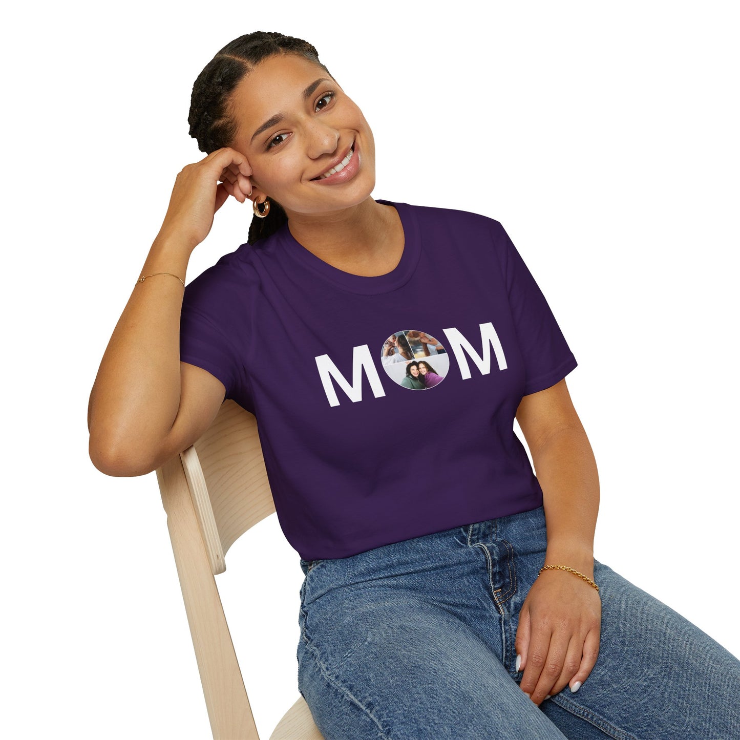 Personalized MOM Photo T-Shirt | Tee for Mother's Day & Family Gifts
