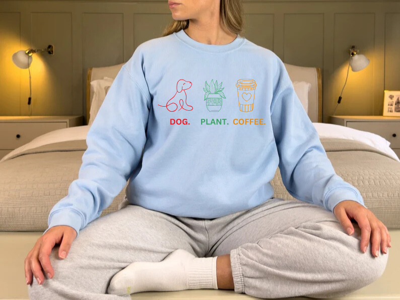 Dog Plant Coffee Sweatshirt