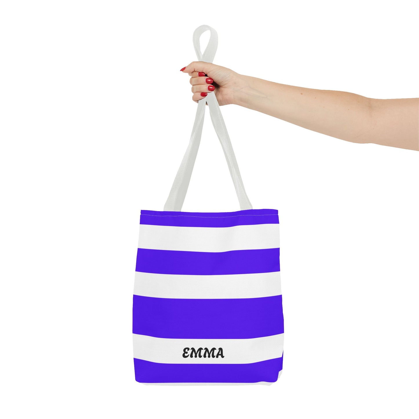 Personalized Striped Tote Bag - Custom Name Tote
