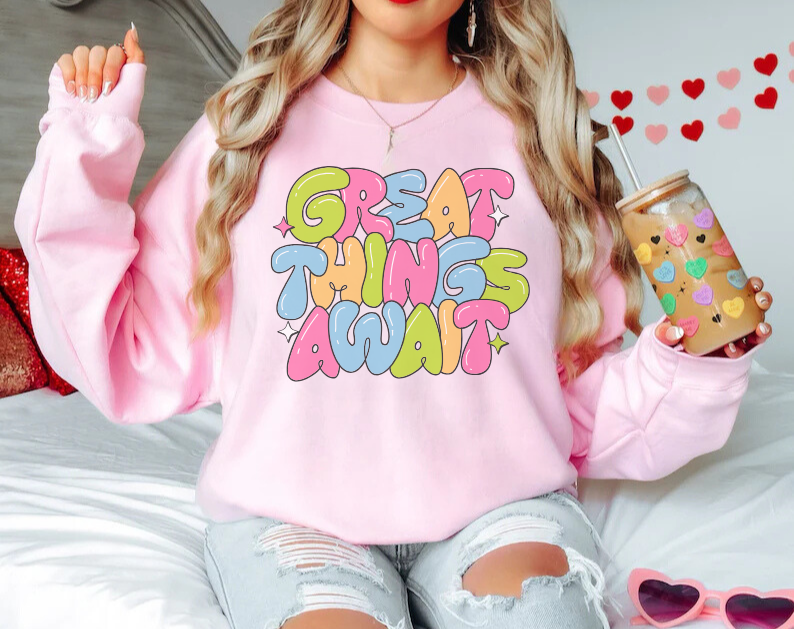 Great Things Await - Crewneck Sweatshirt