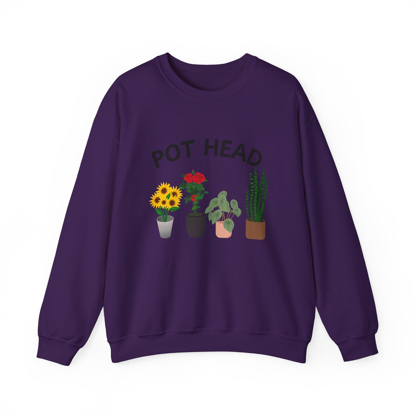 Pot Head - Funny Gardening and Plant Lover Swatshirt