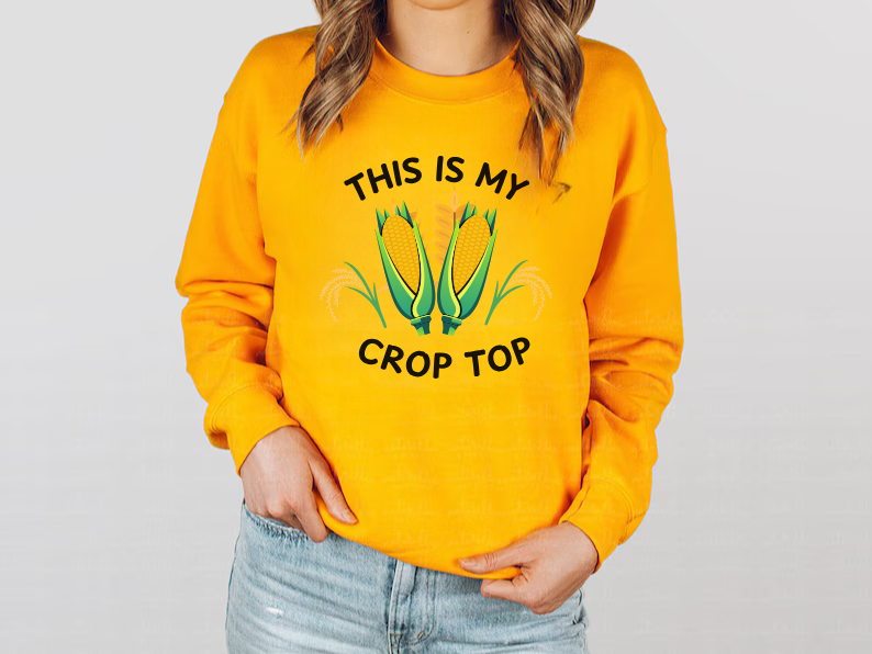 This Is My Crop Top - Funny Plant and Gardening Lover Sweatshirt