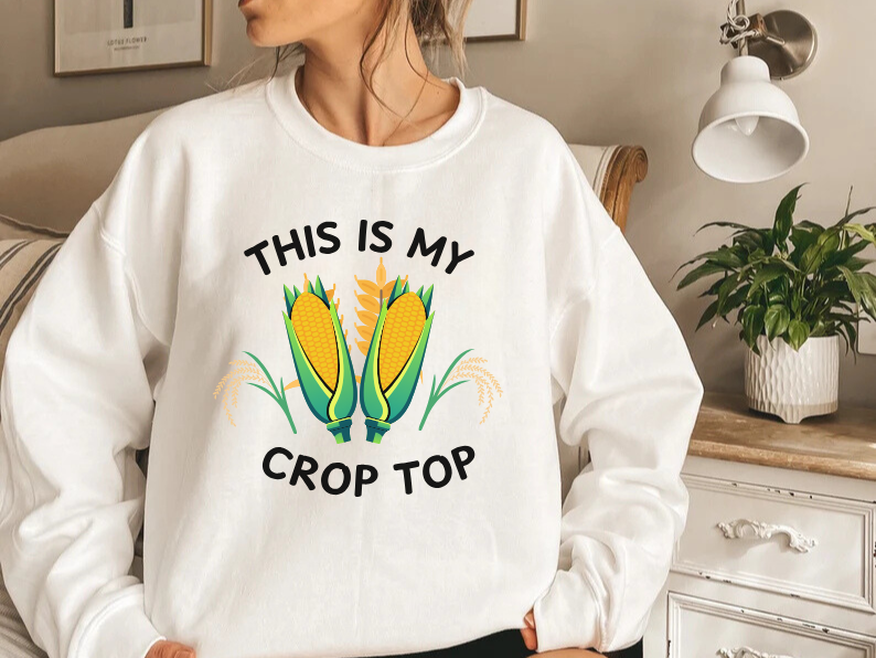 This Is My Crop Top - Funny Plant and Gardening Lover Sweatshirt