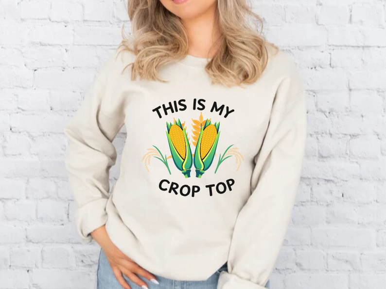 This Is My Crop Top - Funny Plant and Gardening Lover Sweatshirt