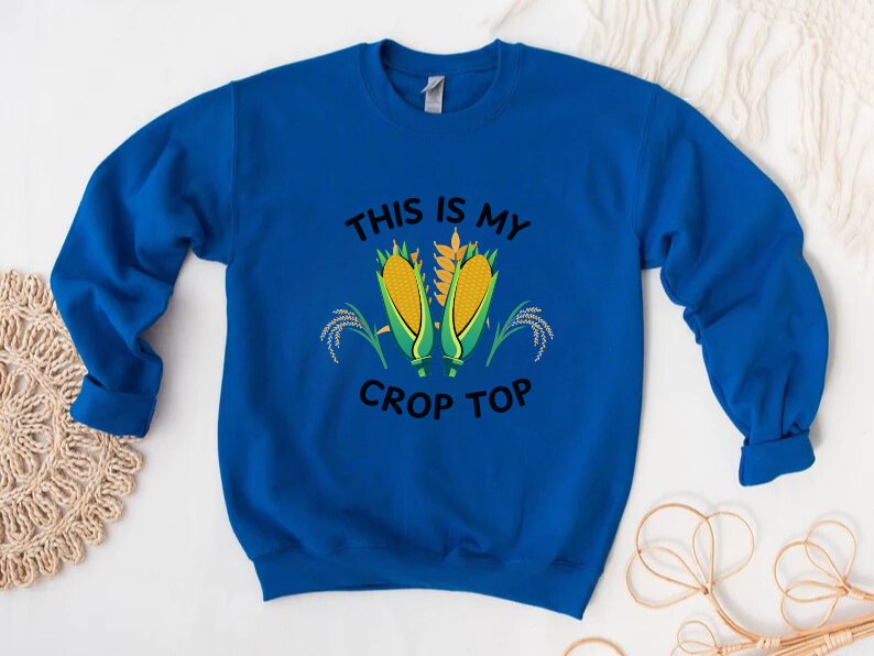 This Is My Crop Top - Funny Plant and Gardening Lover Sweatshirt