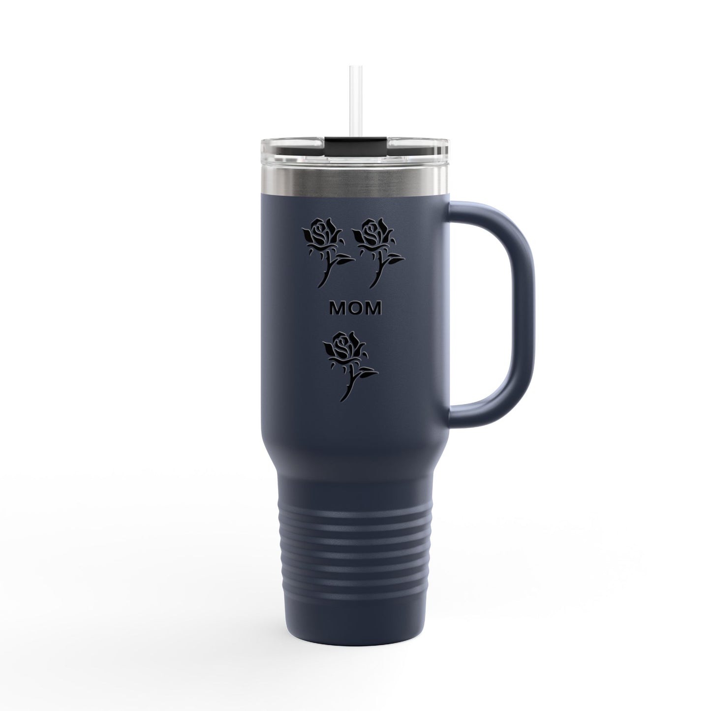 Custom Rose Mom Insulated Travel Mug - 40oz