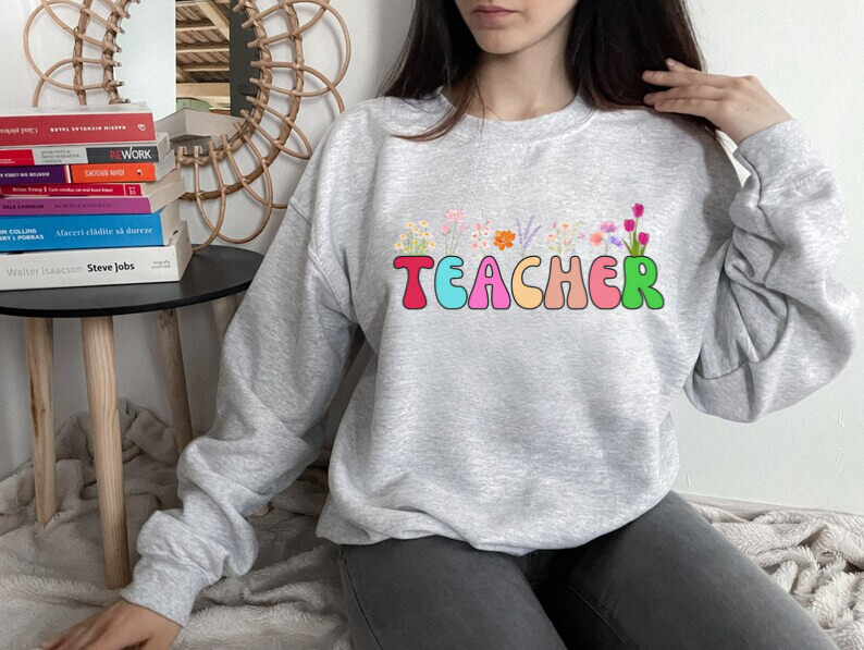 Teacher Floral Sweatshirt