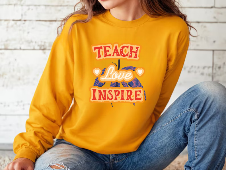 Teach Love Inspire Unisex Teacher Sweatshirt