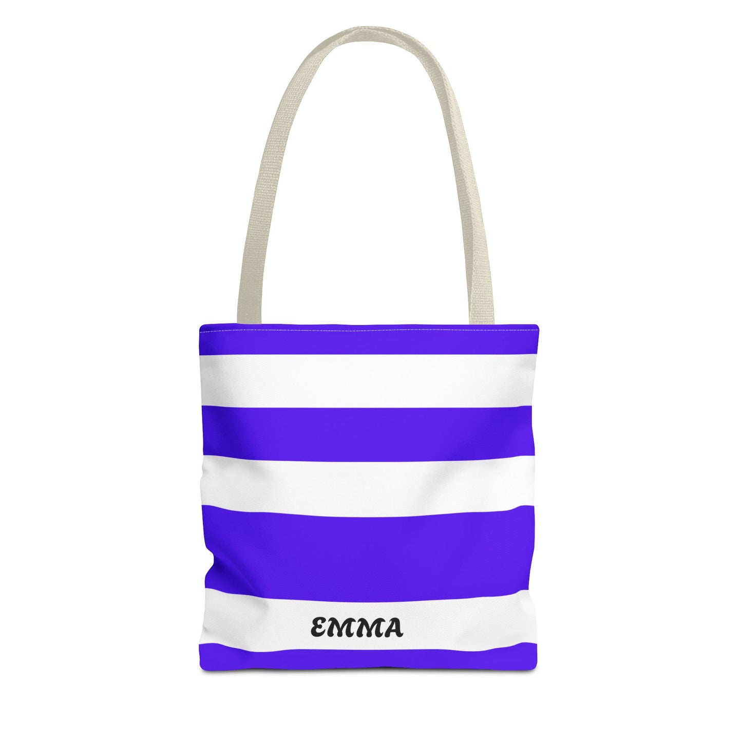 Personalized Striped Tote Bag - Custom Name Tote