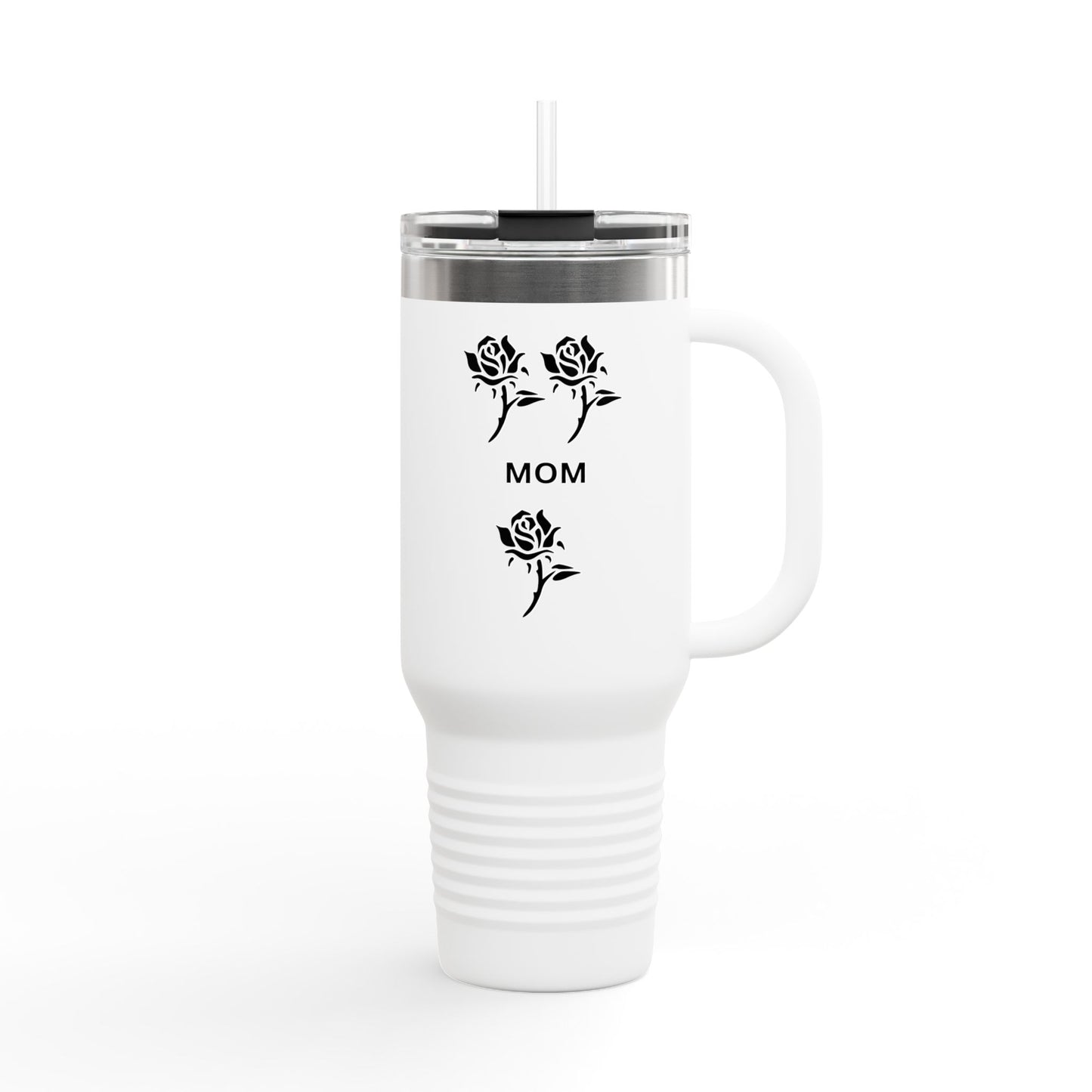 Custom Rose Mom Insulated Travel Mug - 40oz
