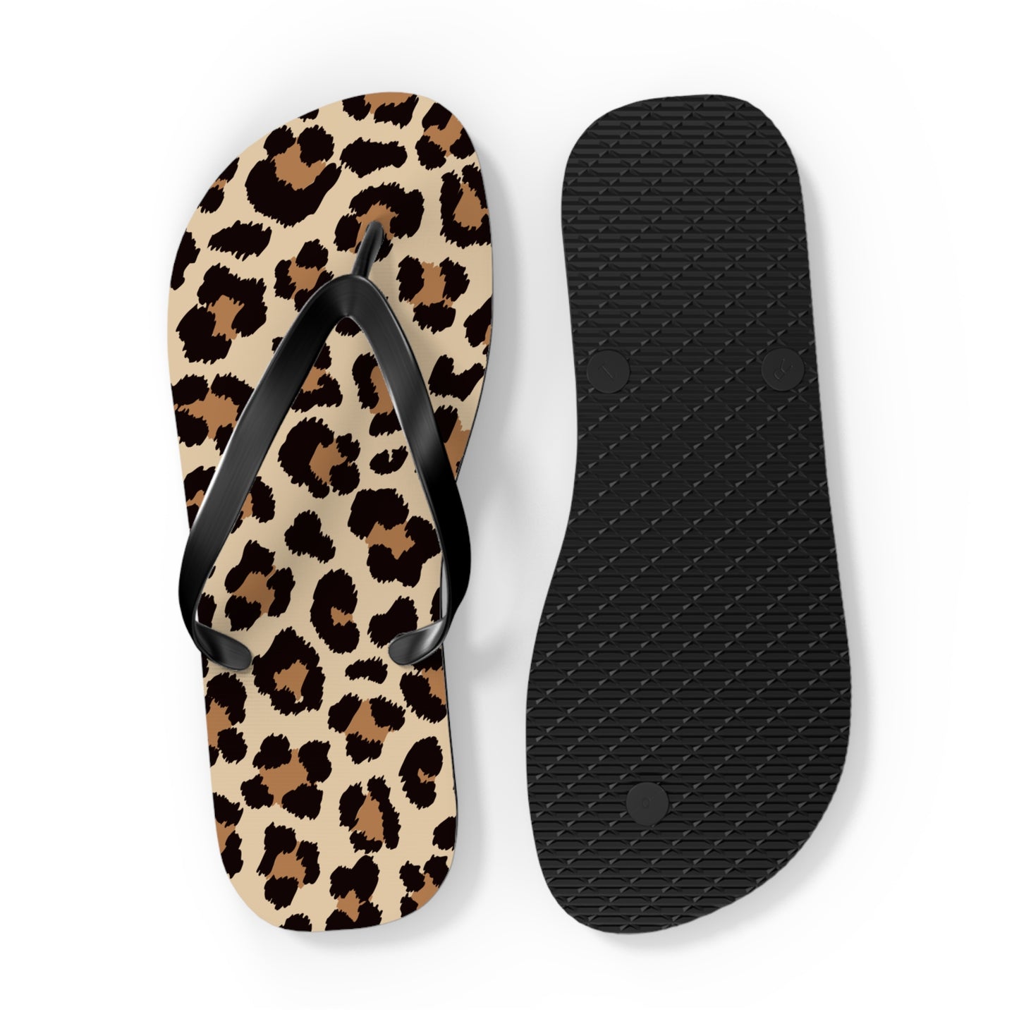 Leopard Print Flip Flops - Trendy Summer Sandals for Beach Days & Casual Outings