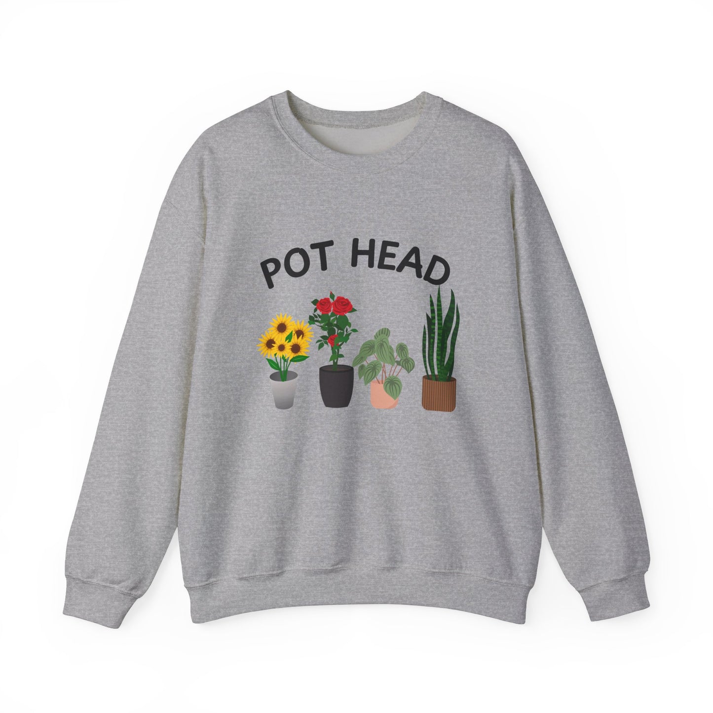 Pot Head - Funny Gardening and Plant Lover Swatshirt