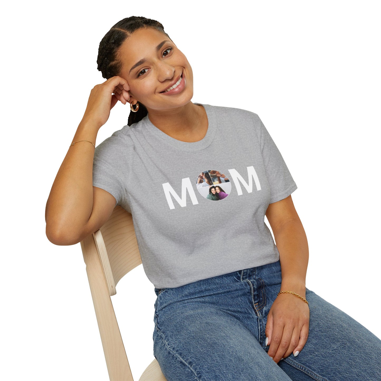 Personalized MOM Photo T-Shirt | Tee for Mother's Day & Family Gifts
