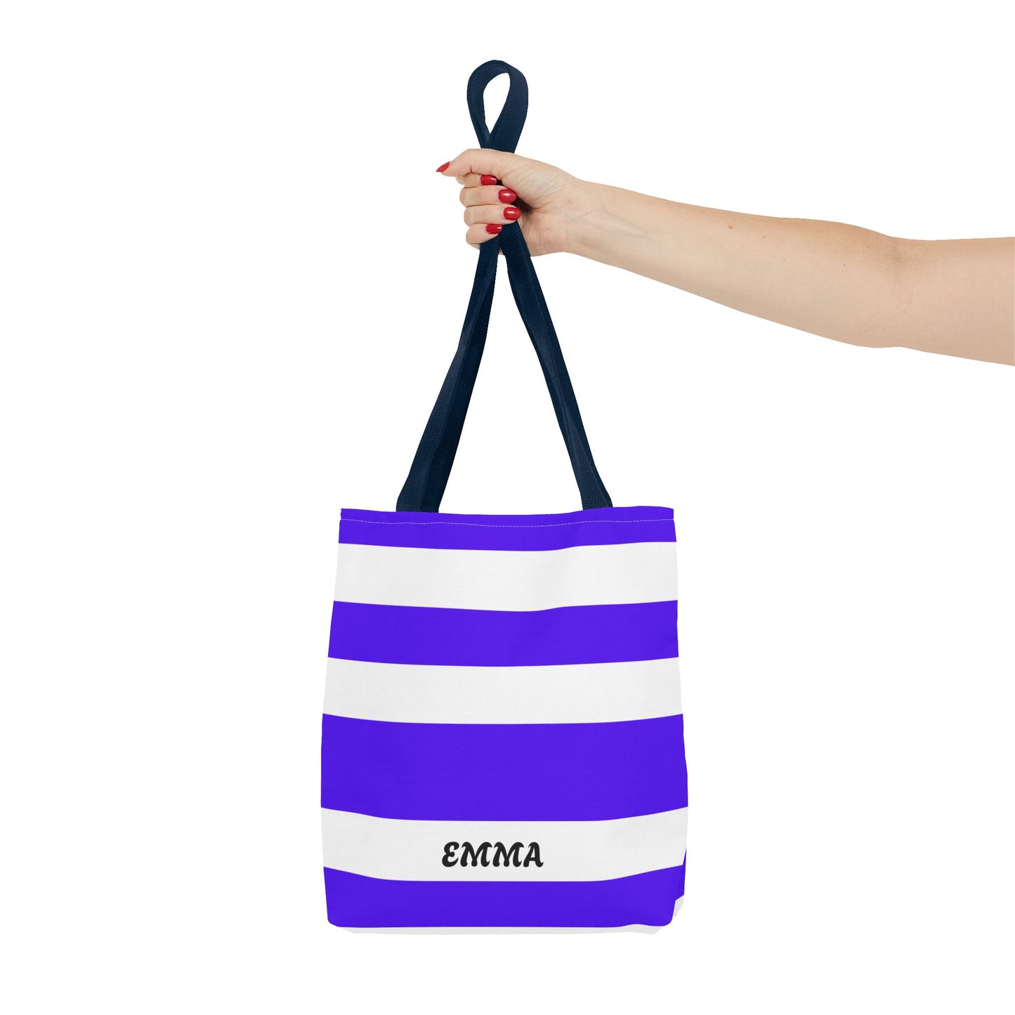 Personalized Striped Tote Bag - Custom Name Tote