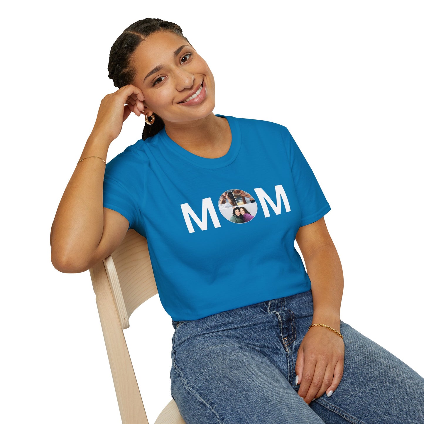 Personalized MOM Photo T-Shirt | Tee for Mother's Day & Family Gifts