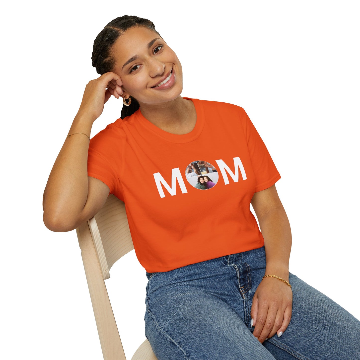 Personalized MOM Photo T-Shirt | Tee for Mother's Day & Family Gifts
