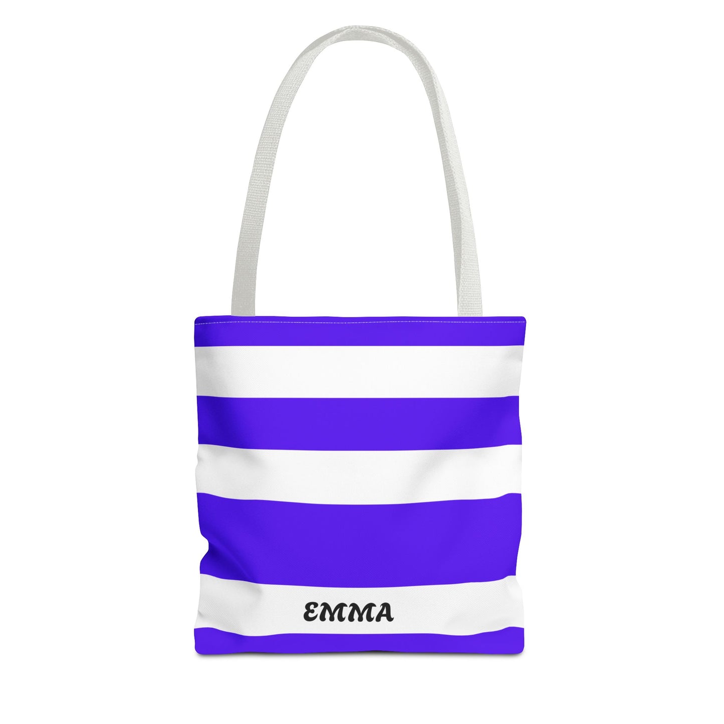 Personalized Striped Tote Bag - Custom Name Tote