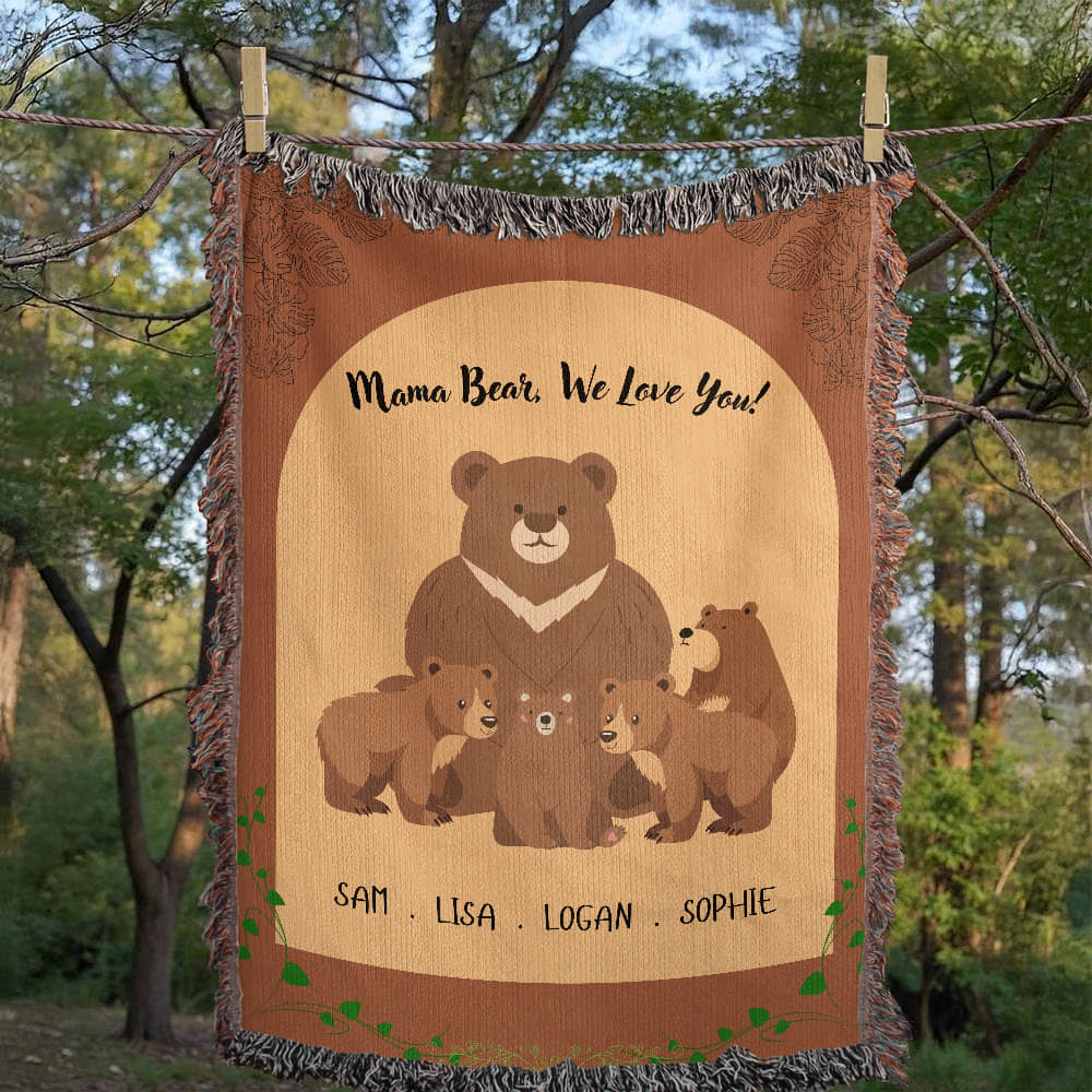 Personalized Woven Mom Blanket