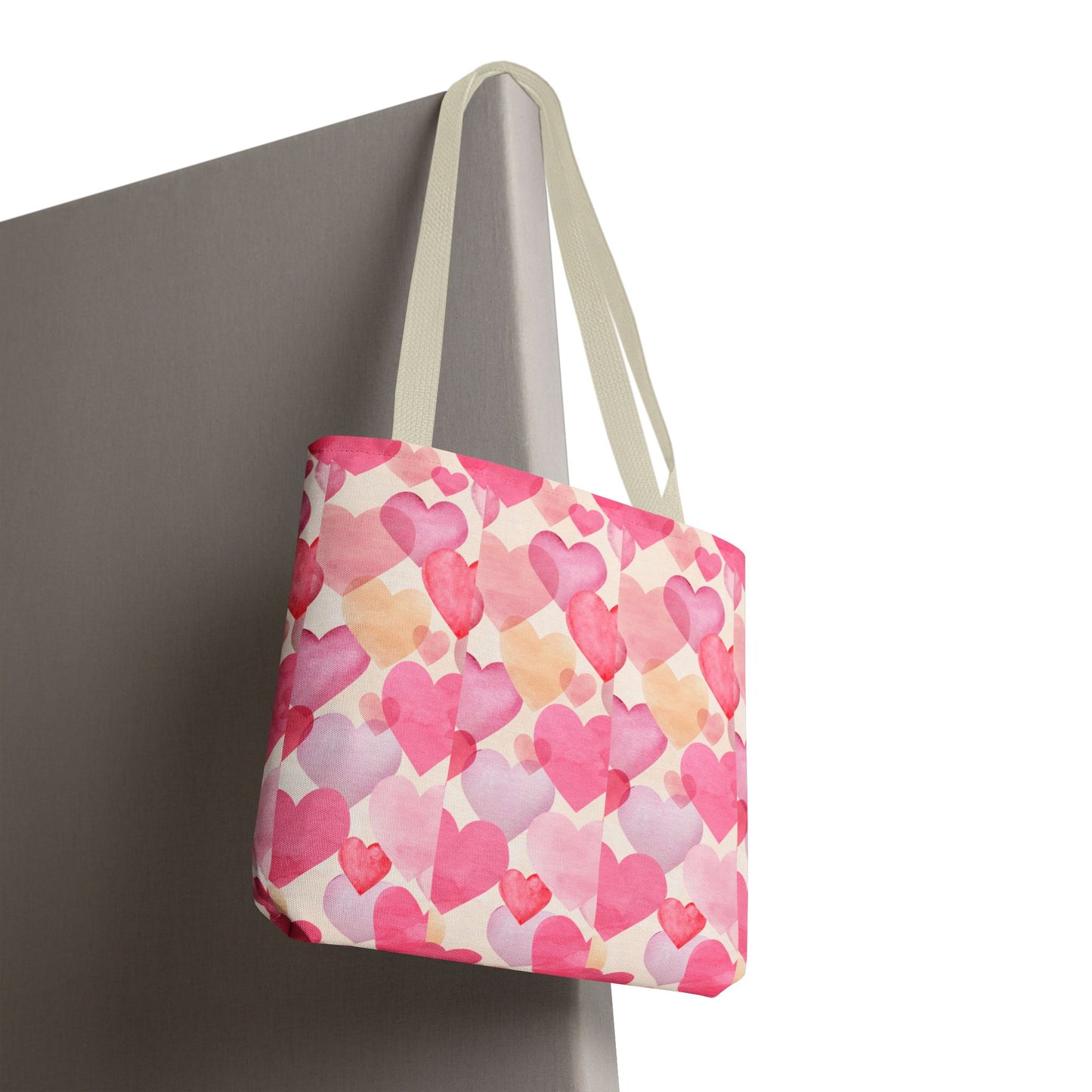 Sweetheart Tote Bag - Pink Heart Design for Everyday Use