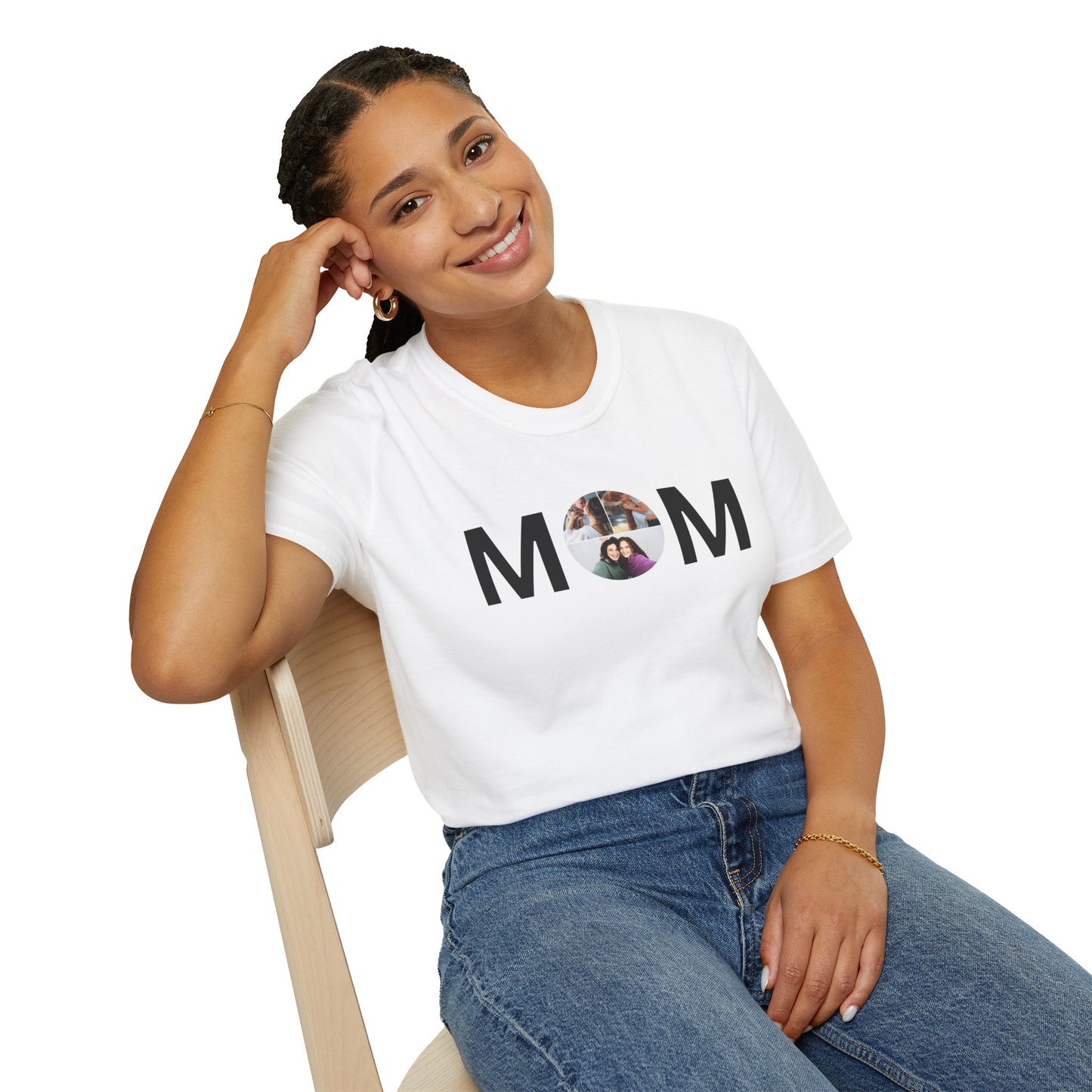 Personalized MOM Photo T-Shirt | Tee for Mother's Day & Family Gifts
