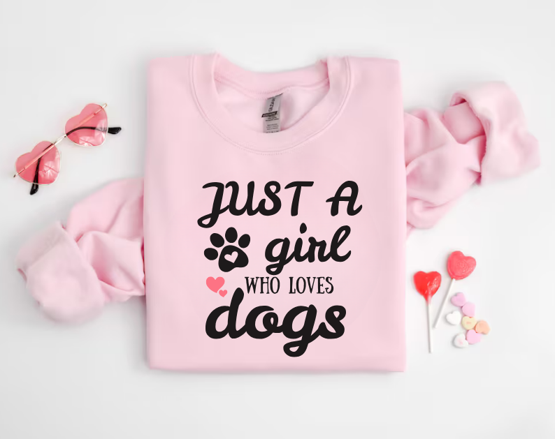 Just A Girl Who Loves Dogs - Pet Lover Sweatshirt
