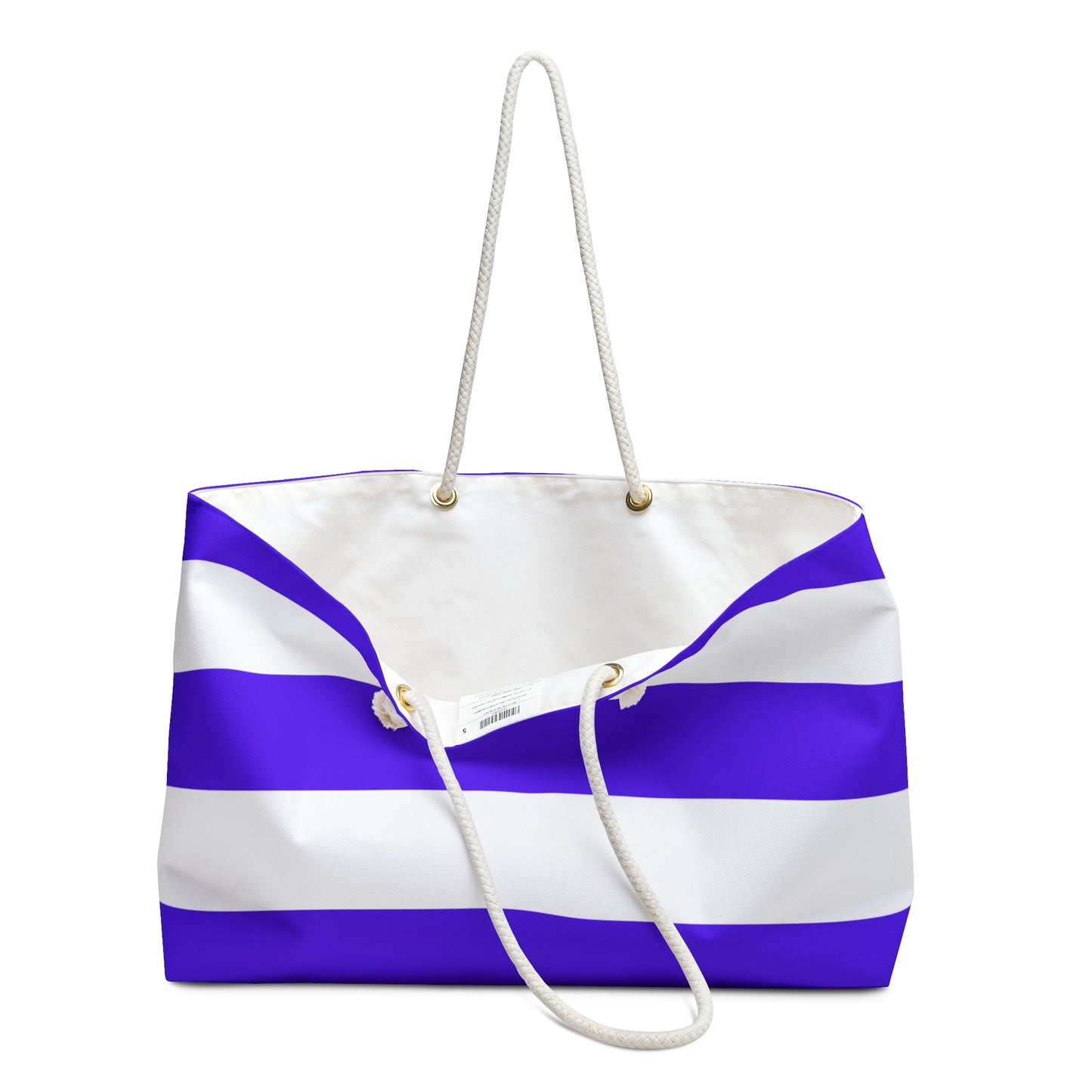 Personalized Weekender Bag - Striped Design for Travel and Beach