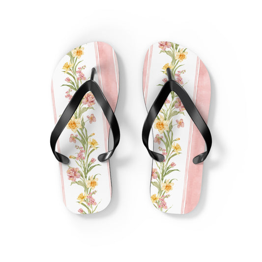 Floral Print Flip Flops - Summer Beach Sandals for Outdoor Relaxation
