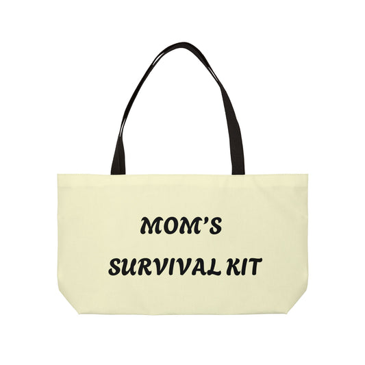Mom's Survival Kit Weekender Tote Bag - Perfect for Moms on the Go