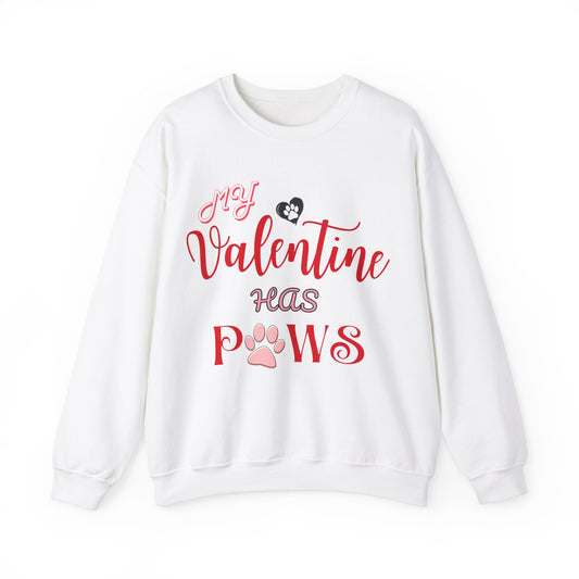 My Valentine Has Paws Valentine's Day Dog Lover Sweatshirt