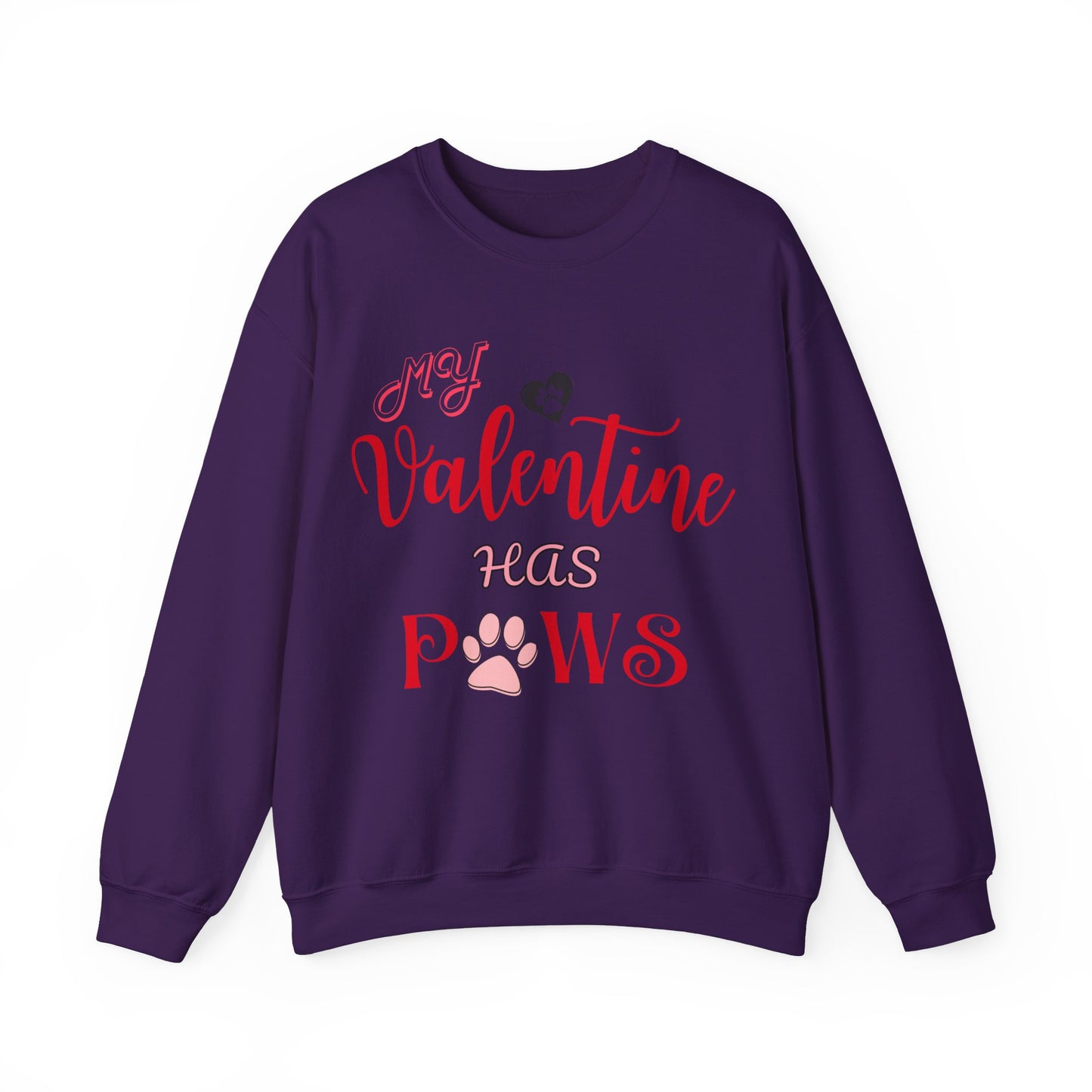 My Valentine Has Paws Valentine's Day Dog Lover Sweatshirt