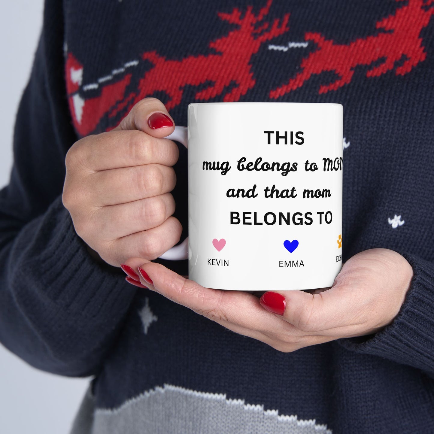 Heartfelt Ceramic Mug for Mom - Personalized Gift for Mom