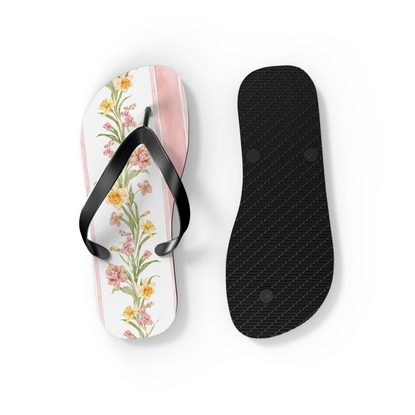 Floral Print Flip Flops - Summer Beach Sandals for Outdoor Relaxation
