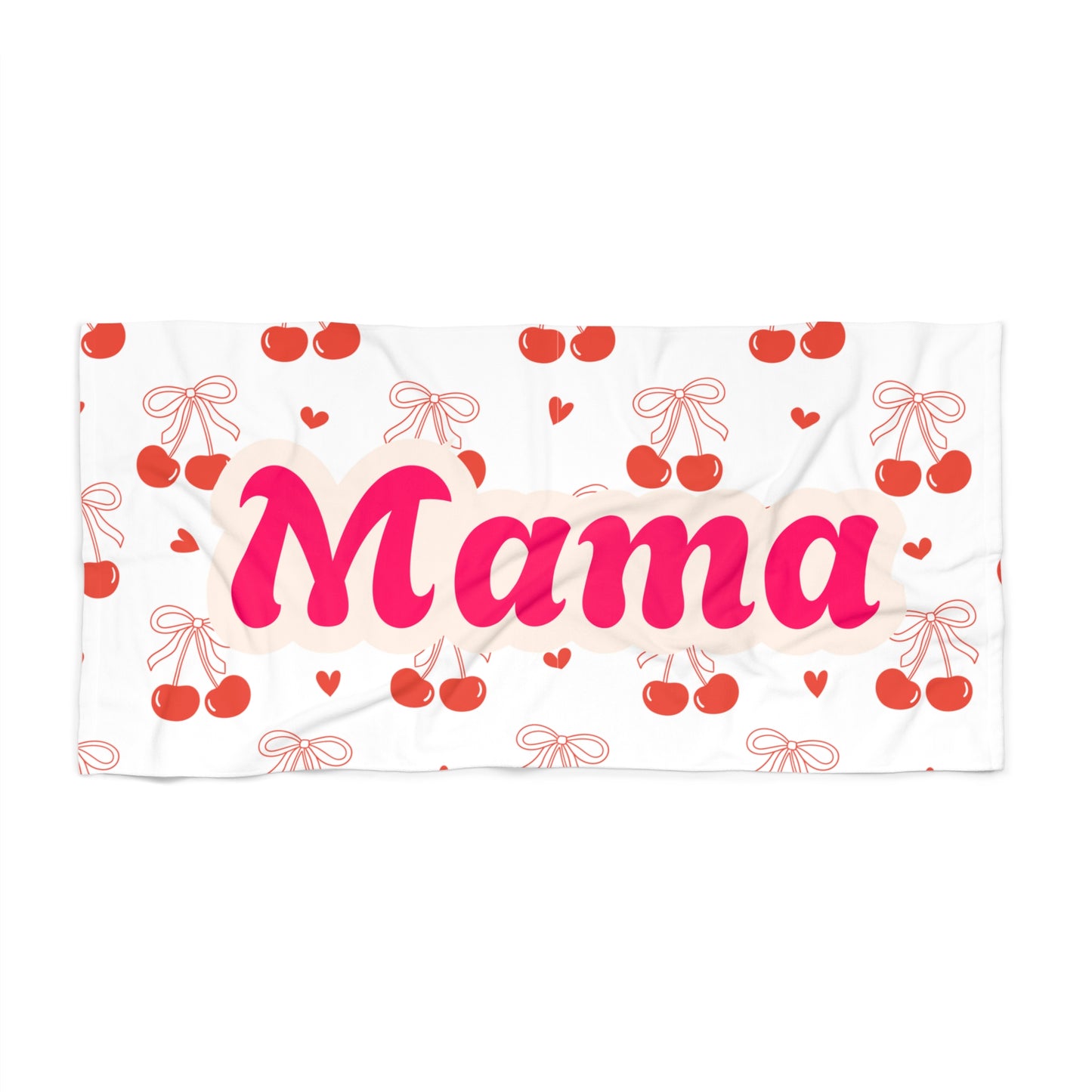 Custom Cherry Mama Beach Towel