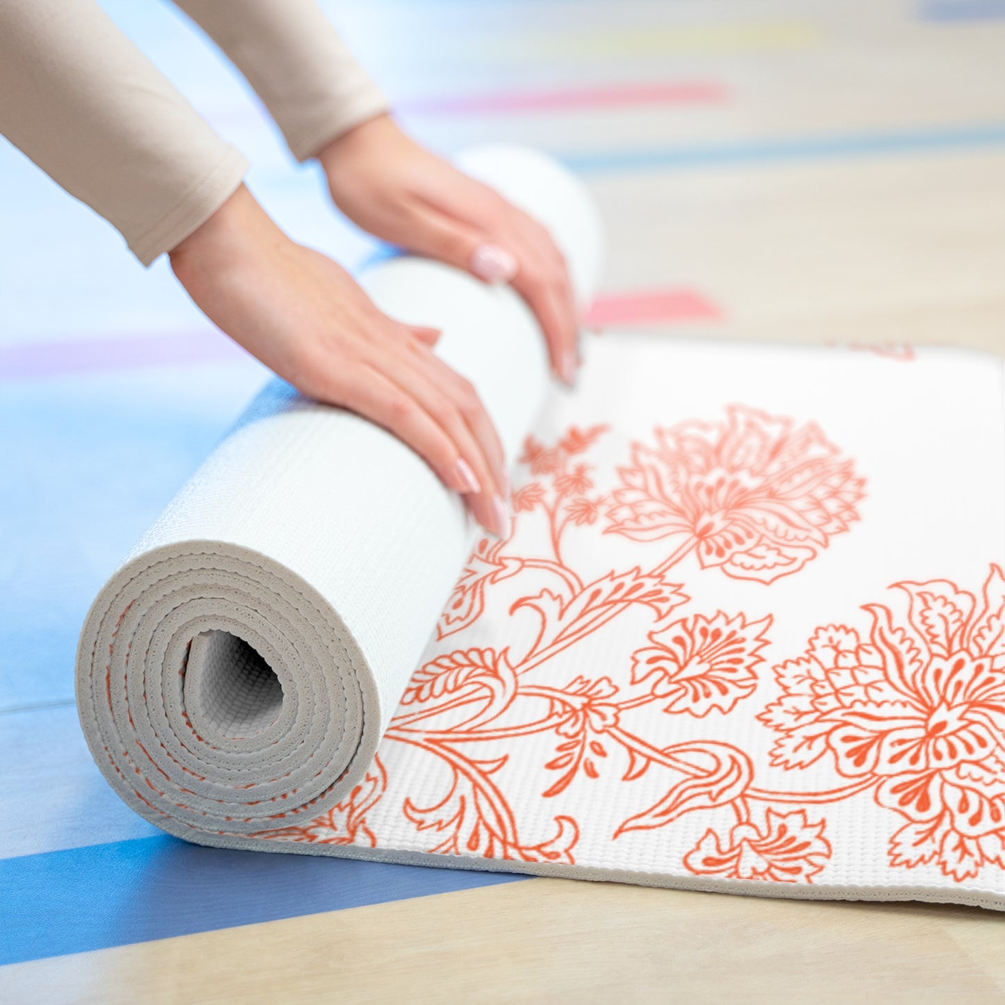 Floral Foam Yoga Mat