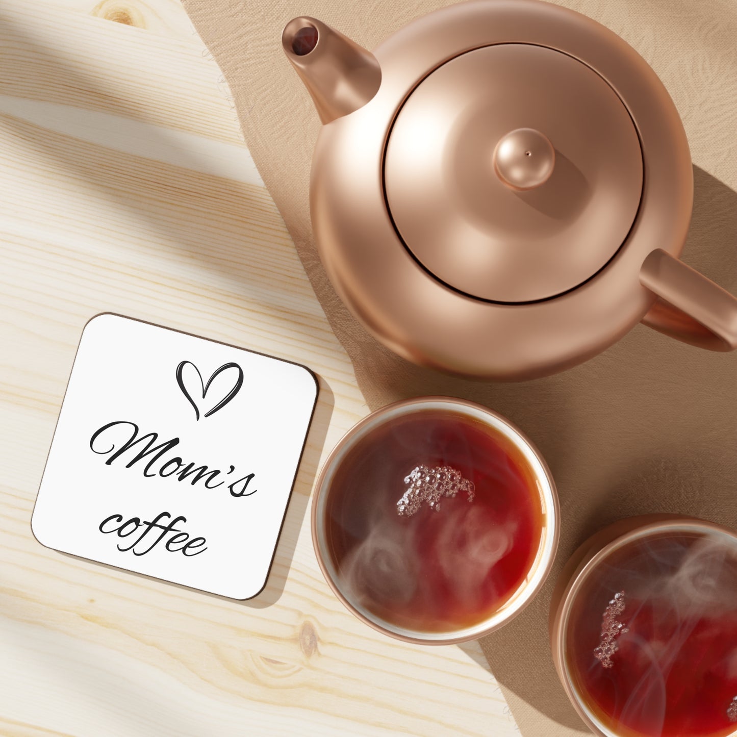 Mom's Coffee Hardboard Coaster