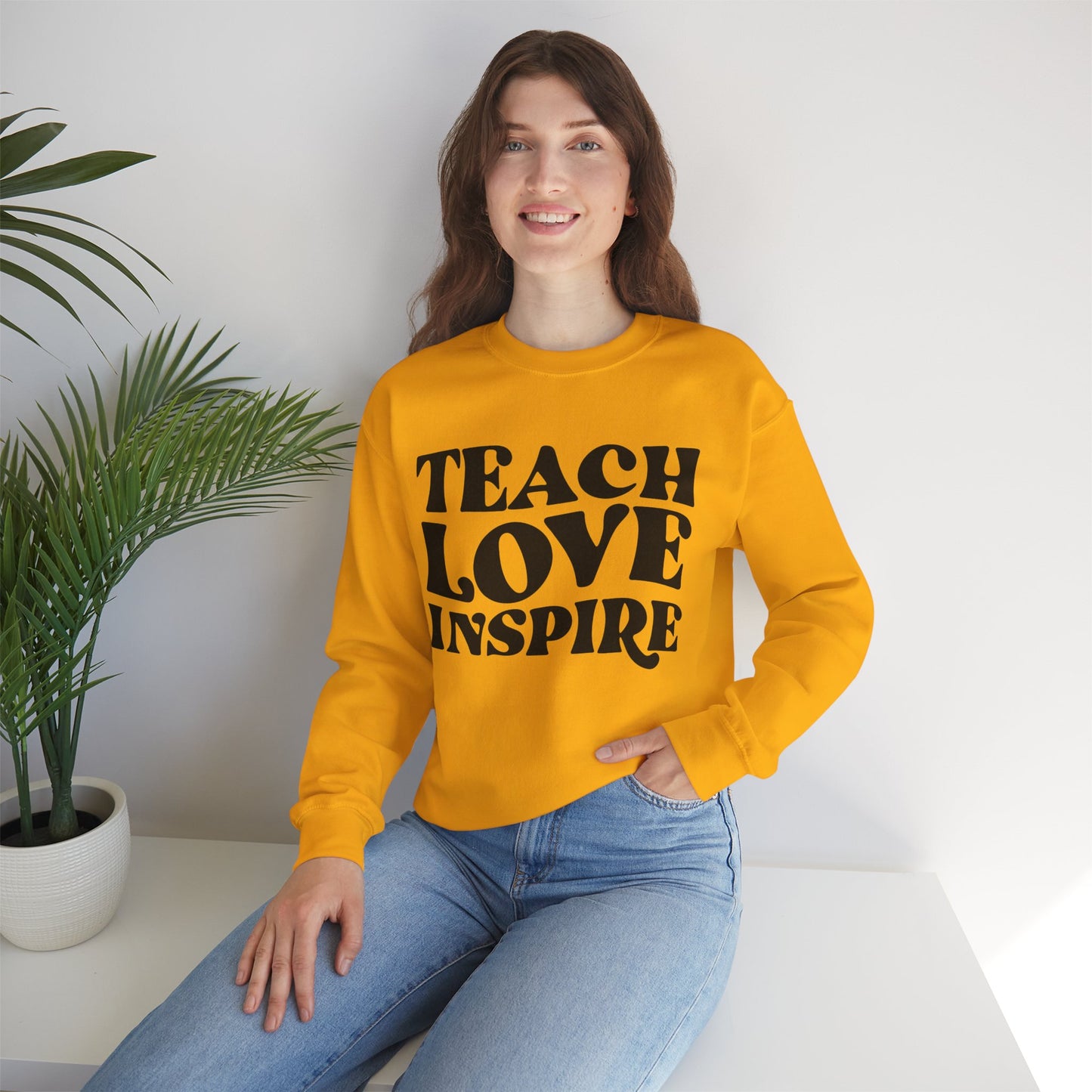 Teacher Sweatshirt - Teach Love Inspire  Unisex  Crewneck